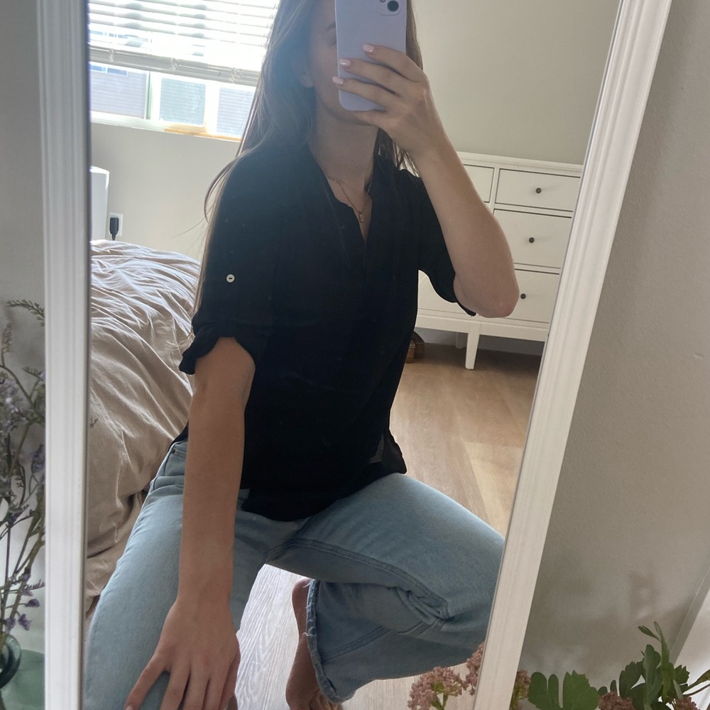 Sweet Rain Black Blouse